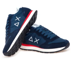 Sneaker SUN68 Tom Solid in camoscio e tessuto