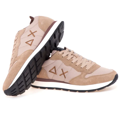 Sneaker SUN68 Tom Solid in camoscio e tessuto