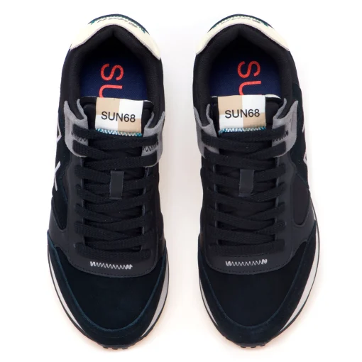 Sneaker SUN68 Uncle Jaki in camoscio e tessuto