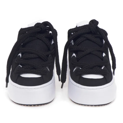 Sneaker Vic Matiè in nabuck e tessuto con maxi laccio