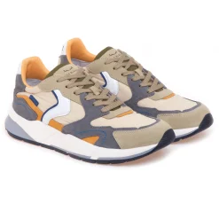 Sneaker Voile Blanche Club19 in camoscio e tessuto
