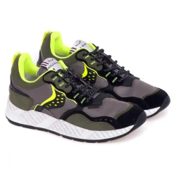 Sneaker Voile Blanche Club 18 in camoscio e tessuto