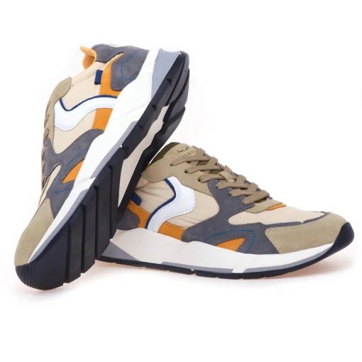 Sneaker Voile Blanche Club19 in camoscio e tessuto