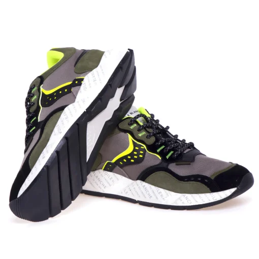 Sneaker Voile Blanche Club 18 in camoscio e tessuto
