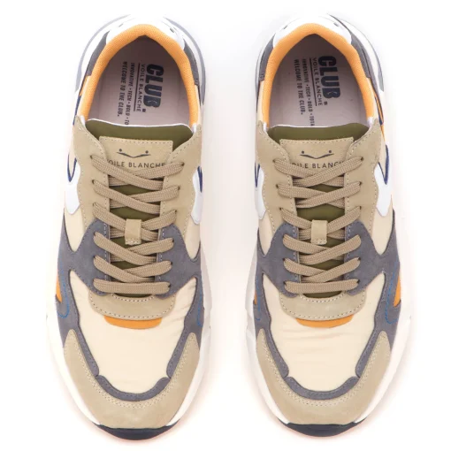 Sneaker Voile Blanche Club19 in camoscio e tessuto