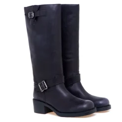 Stivale biker ASH in pelle effetto vintage con tacco 5 cm