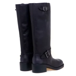 Stivale biker ASH in pelle effetto vintage con tacco 5 cm