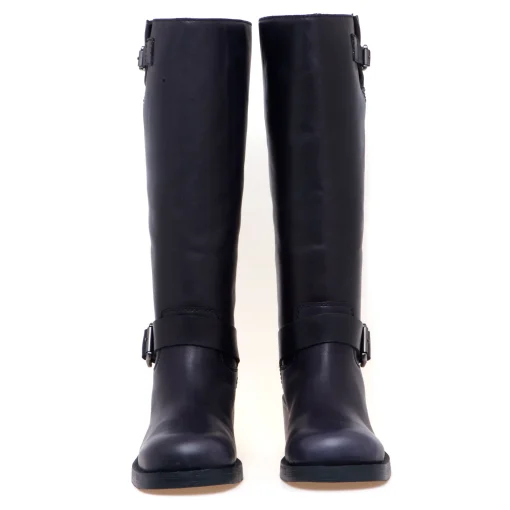 Stivale biker ASH in pelle effetto vintage con tacco 5 cm