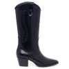 Stivale texano Anna F. in camoscio  NERO