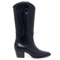 Stivale texano Anna F. in camoscio  NERO