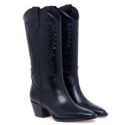 Stivale texano Anna F. in camoscio  NERO