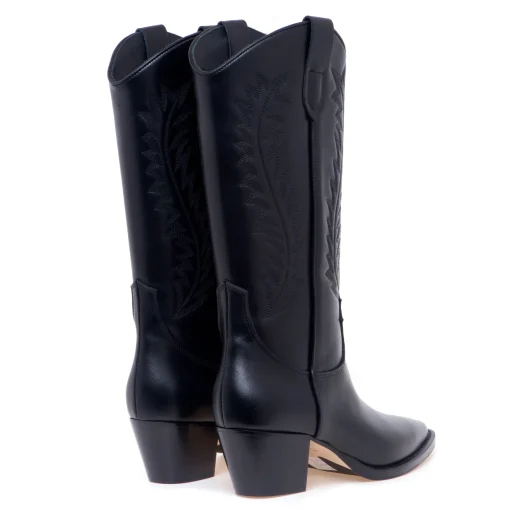 Stivale texano Anna F. in camoscio  NERO