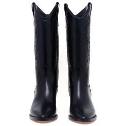 Stivale texano Anna F. in camoscio  NERO