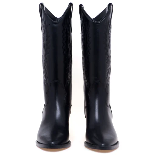 Stivale texano Anna F. in camoscio  NERO
