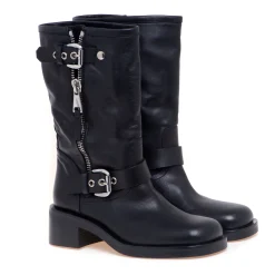 Stivaletto biker in pelle Strategia