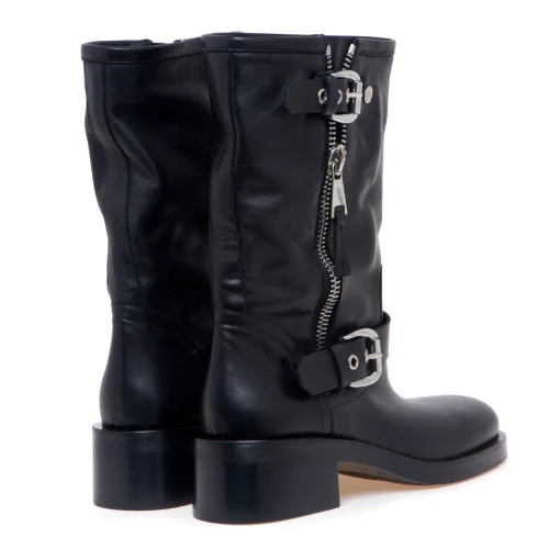 Stivaletto biker in pelle Strategia