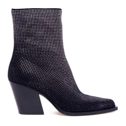 Stivaletto texano Fru.it full strass degradè con tacco 75 mm