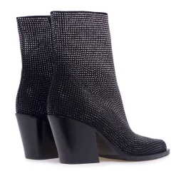 Stivaletto texano Fru.it full strass degradè con tacco 75 mm