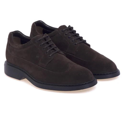 Stringata stile inglese in camoscio Hogan H576