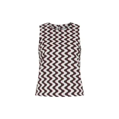 Top in popeline di cotone stretch Marella con fantasia