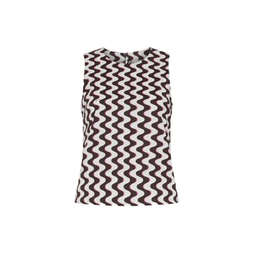 Top in popeline di cotone stretch Marella con fantasia