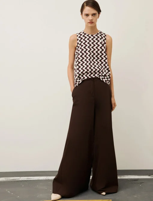Top in popeline di cotone stretch Marella con fantasia