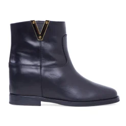 Tronchetto Via Roma 15 in pelle con accessorio a "V" in metall