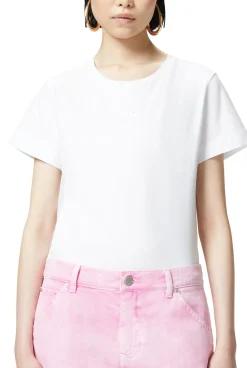 T-shirt Pinko in cotone con logo ricamato