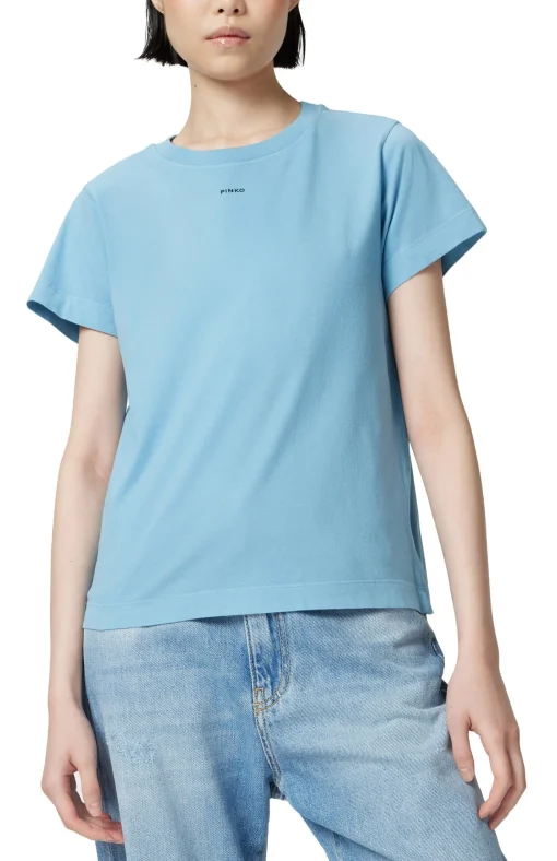 T-shirt Pinko in cotone con mini logo