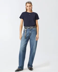 T-shirt Pinko in cotone con mini logo