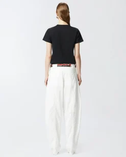 T-shirt Pinko in cotone con logo ricamato