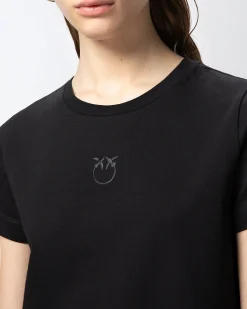 T-shirt Pinko in cotone con logo ricamato
