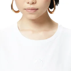 T-shirt Pinko in cotone con logo ricamato