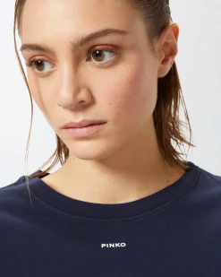 T-shirt Pinko in cotone con mini logo